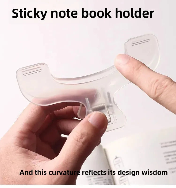 Transparent Plastic Book Clip Simple Reading Aid Fixed Book Holder Bookmarks Creative Design Practical Note Holder for Bookstore