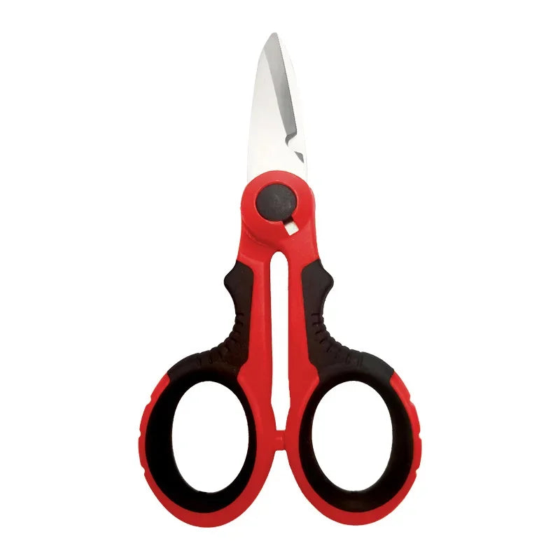 Electrician Scissors New High Carbon Steel Non-slip Industrial Strong Wire and Cable Stripping Scissors Suitable for Home Office