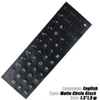 SR Russian 13 Colors Smooth Matte Circle Keyboard Sticker Language Protective Film Layout Button Letters PC Laptop Accessories