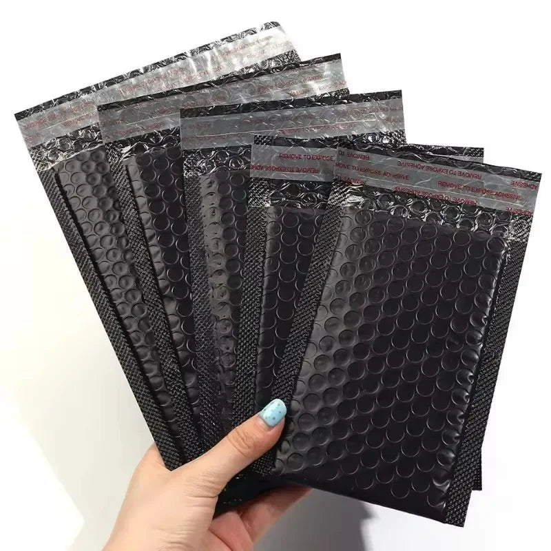 10/50pcs Black Pink Bubble Envelopes Bag Waterproof Foam Adhesive Self Seal Packing Bags Mailers Shipping Storage Organizer Bags