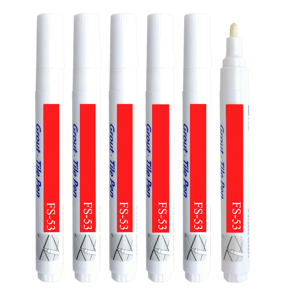 1-6Pcs Grout Pen Waterproof Tile Marker Wall Seam Repair Tool for Bathroom Floor Black White Beige