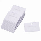 50/30pcs 3.5x3mm 5x3.5mm Earrings Necklaces Jewelry Plastic Display Cards Retail Price Tag Label Earring Stud Organizer Holder