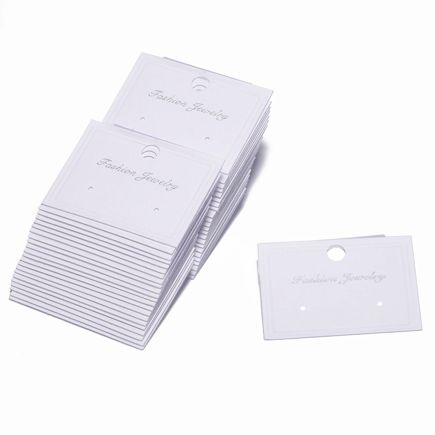 50/30pcs 3.5x3mm 5x3.5mm Earrings Necklaces Jewelry Plastic Display Cards Retail Price Tag Label Earring Stud Organizer Holder