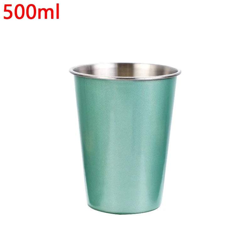 200/300/400/500ml Stainless Steel Beer Cups Household Office Metal Water Drinks Coffee Tumbler Tea Milk Mugs Kitchen Drinkware