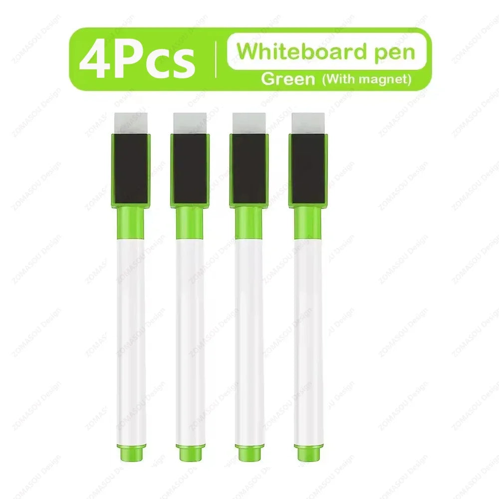 1-48Pcs Magnetic Erasable Whiteboard Pen Color Options Numbering Stationery Office Teaching Supplies for Blackboard Student Note