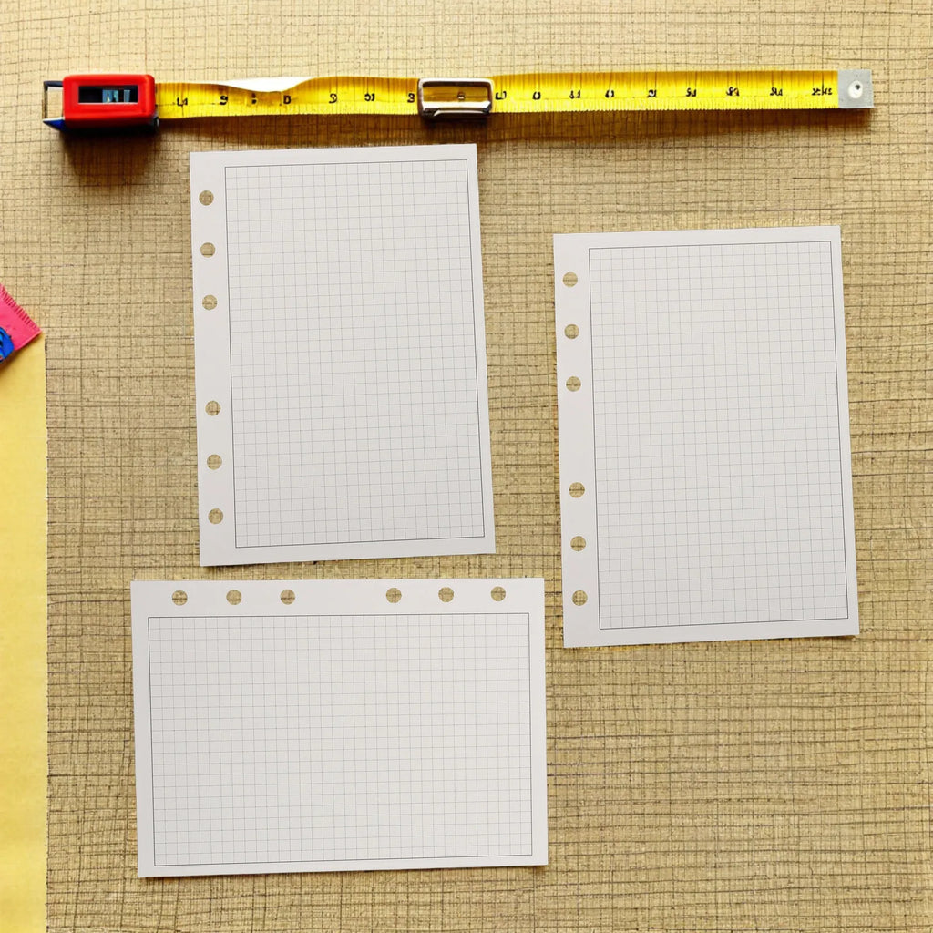 100Pcs Loose Leaf Refill Paper for Binder Journals 6 Hole Graph Grid Sheets Planner Filler Pages Home Office School Project