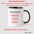 Personalized Photo Mug, Customize Family, Kids, Lovers, Logo, Text, Dog, Cat, Photos Mugs, Tea Milk Cup, Mother's Day Gift
