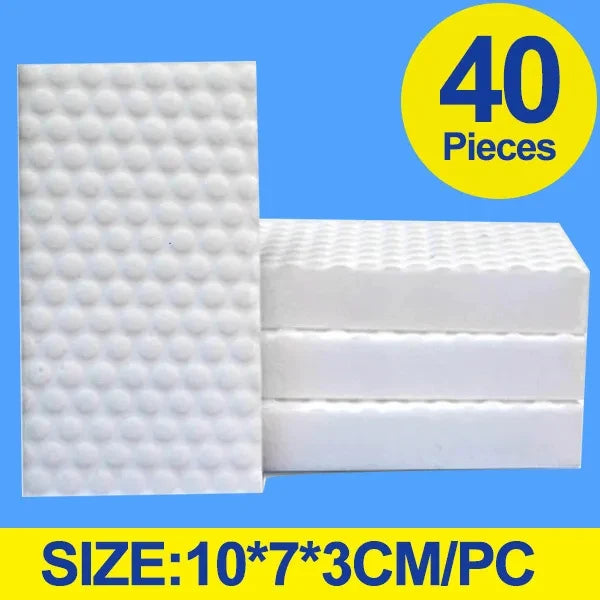 20 40 Pcs Melamine Sponge Compressed Magic Shoes Kitchen Office Bathroom Multi-function Cleaning Tools Double Compression Sponge