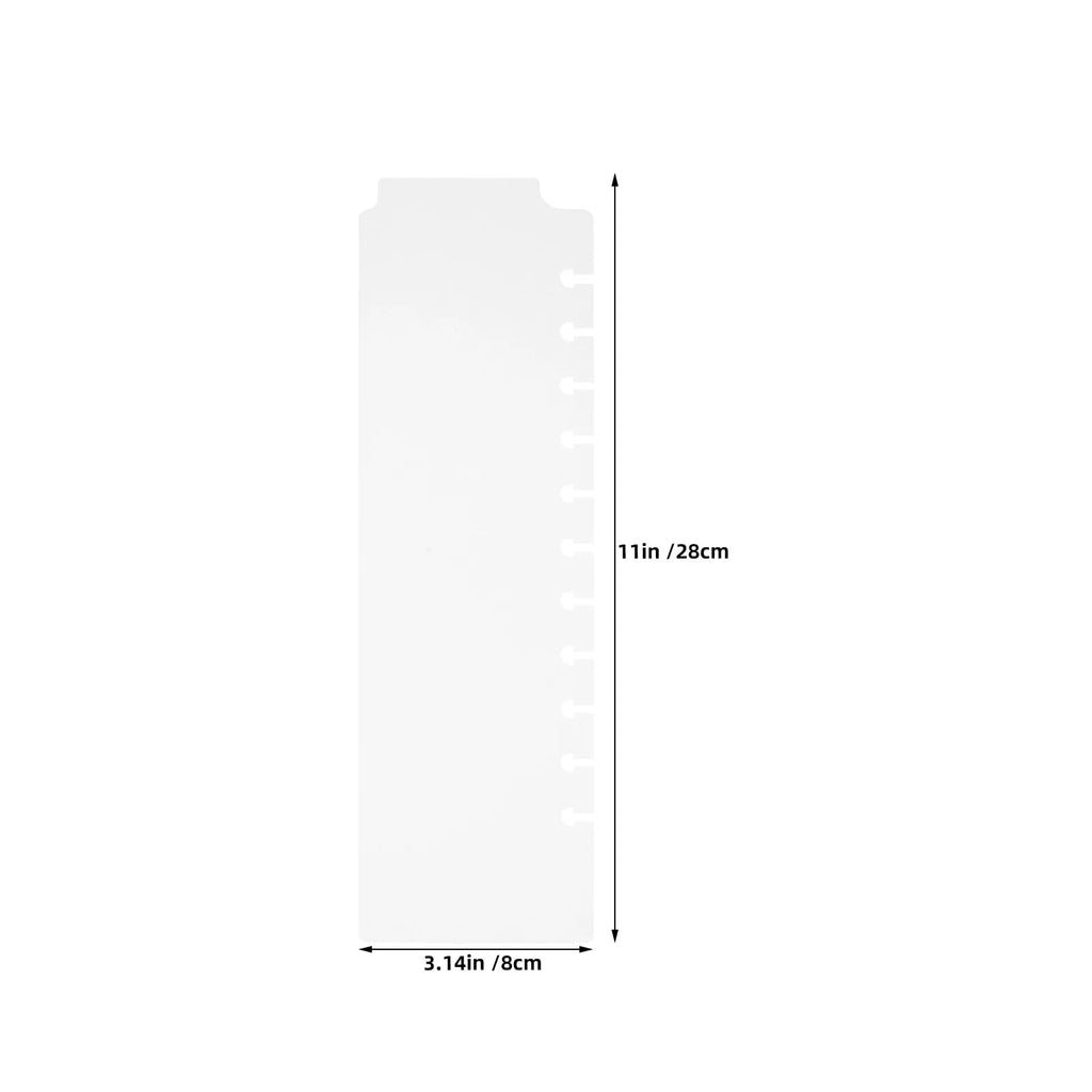 10Pcs Plastic Page Dividers with Tabs Mini Binder Index Divider Sheets for Student Notebook Planner Loose Leaf Organizer