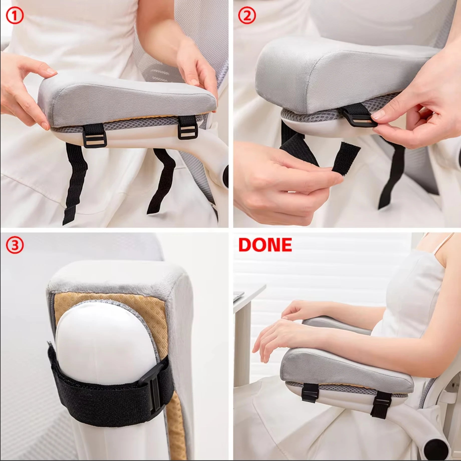 Foam Elbow Pillow Chair Armrest   Pads Support Arm Rest for Office Chair Armrest Chair Cushion Pads Elbow Relief