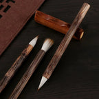 Small Chicken Claw Calligraphy Brush Mixed Hair Short Peak Garlic Head Writing Brush for Regular Official Seal Script Beginner