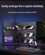 Desktop Standing Pegboard For Home And Office Use. Freely Combinable Accessories For Organizing Stationery.