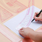 Clear Metric Flexible French Curve Ruler Practical Tailoring Template For Dressmaking Pattern Drafting DIY Sewing Projects