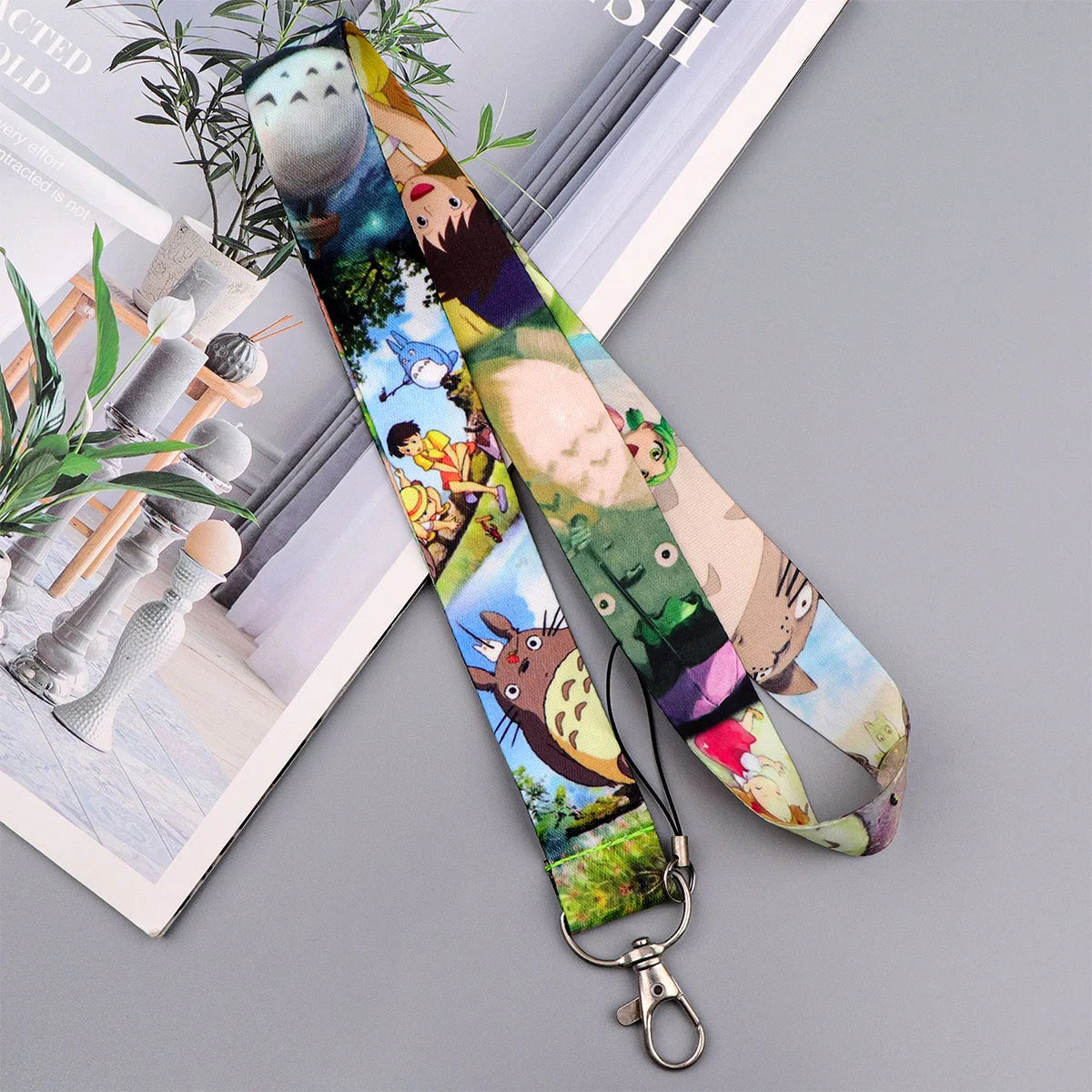 Anime Movie Lanyard Cute Cat Card Holder Neck Strap for Key ID Card Phone Straps Badge Holder Keyrings Cosplay Accessories Gifts