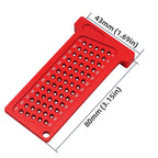 Aluminum T-Square Pocket Marking Gauge Woodworking Cross Calibration Ruler Precision Scribe for DIY Hole Line Layout Measuring