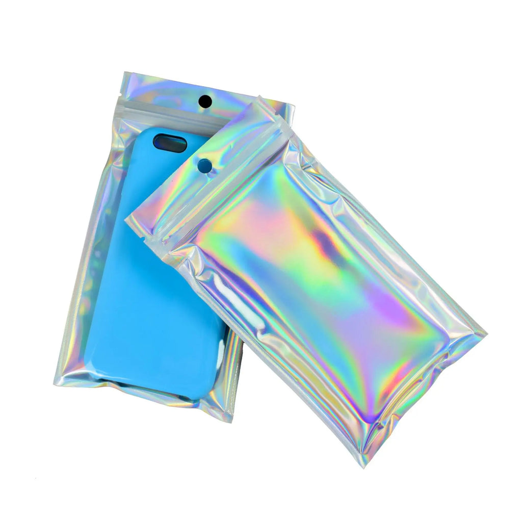 Resealable Laser Ziplock Bags For Necklace Food Storage Bags Pouch Packaging Bag Multifunctional Bubble Mailers