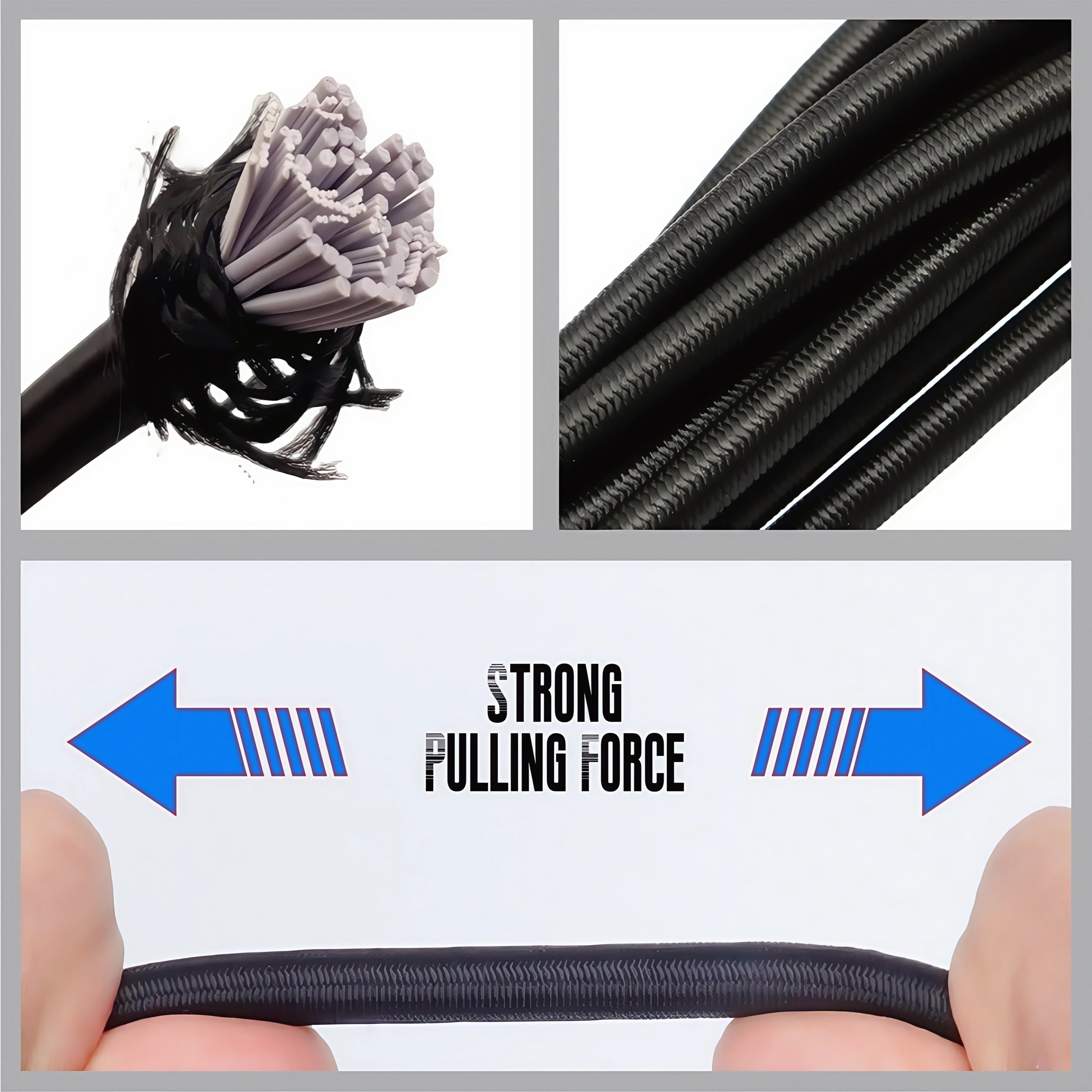 10M Strong Elastic Cord Rope Rubber Band Sewing Clothing Craft Supplies for DIY Jewelry Making Tents Kayak Boat Bag Luggage