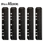 A5 A6 Transparent Black Frosted Bookmark Ruler For 6 Hole Loose Leaf Binder Notebook Planner Agenda Index Ruler Flexible Measure
