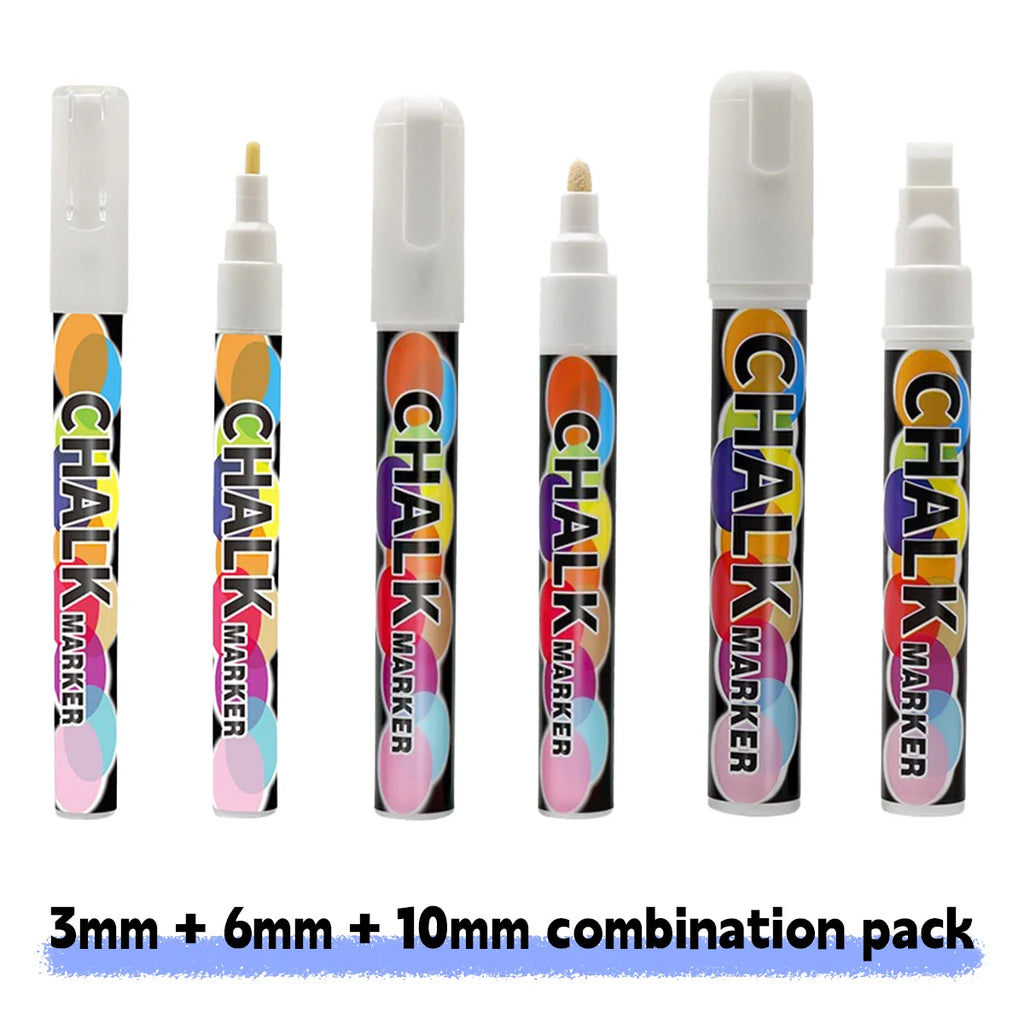 1/3 Pcs White Liquid Chalk Painting, Marking Erasable Dust-free Water-soluble Marking Pen School Classroom Office Supplies