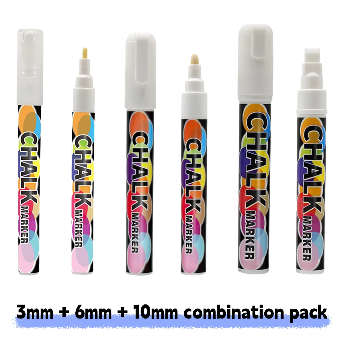 1/3 Pcs White Liquid Chalk Painting, Marking Erasable Dust-free Water-soluble Marking Pen School Classroom Office Supplies