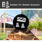 100/10pcs Steel Wire Rope Clamps Double Hole Suspension Cable Clamp Cross Screw Adjustment Telescopic Lock Fastener Copper Clips