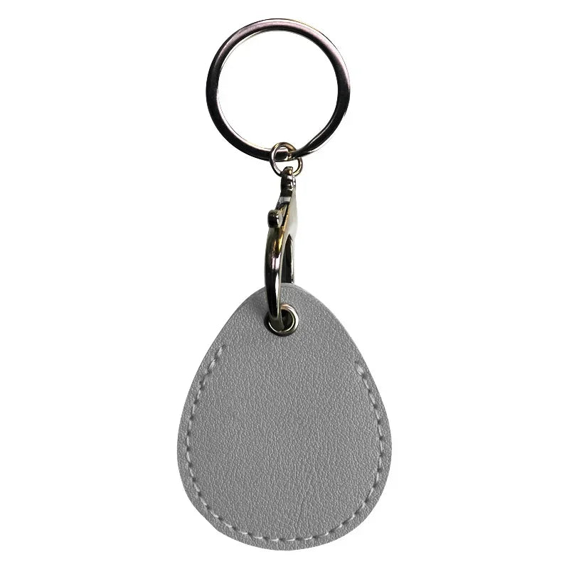 1PCS PU Leather Mini Card Holder Keychain Key Ring Door Lock Access Tags ID Card Case Keychain Access Card Bag Key Tag Ring