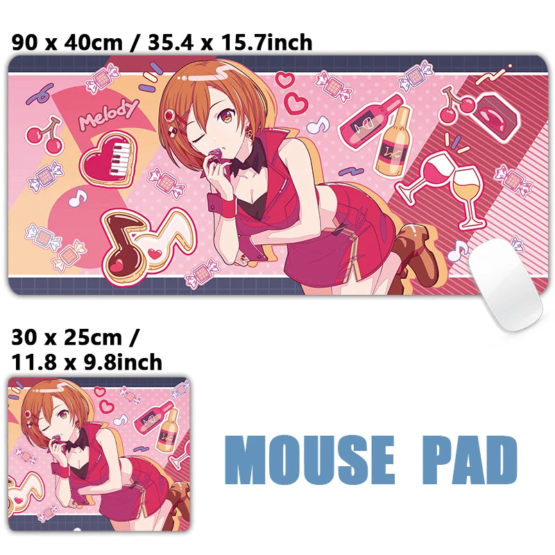 Project Sekai Birthday Full Character 25-ji Nightcord de PJSK Mouse pad Table Mat Gaming XXL Anime Mousepad Keyboard Desktop Mat