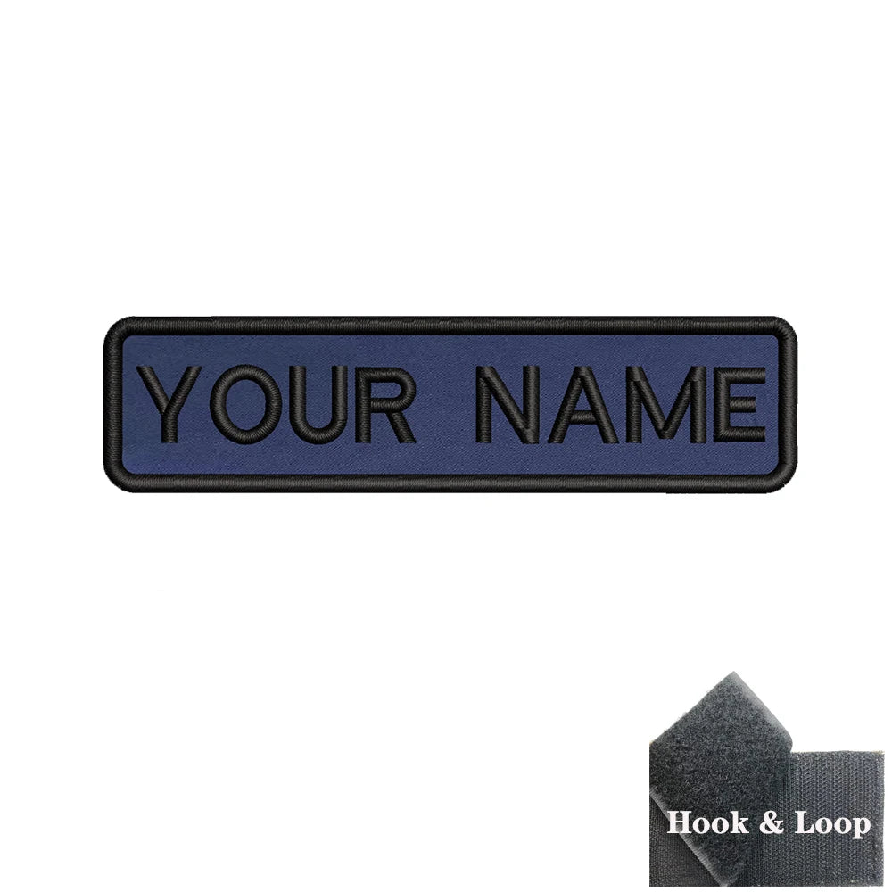 1PC 10cmX2.5cm Custom Personalized Name number Patch Stripes Badge tags chevrons Armband Iron On Or Hook Loop embroidered
