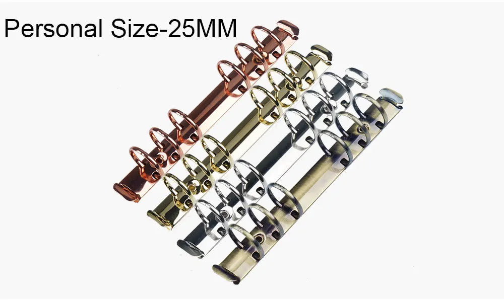 30mm A5A6A7 Notebook 6-Hole Binder Clips Binding Replacement Clip Metal Rings Accessories Loose-leaf Budget Binder Binding Rings