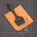 WUTA 3G Leather Punches Head Replaceable Pricking Iron Removable Diamond Olive Round Hole French Style Chisel DIY Craft Tools