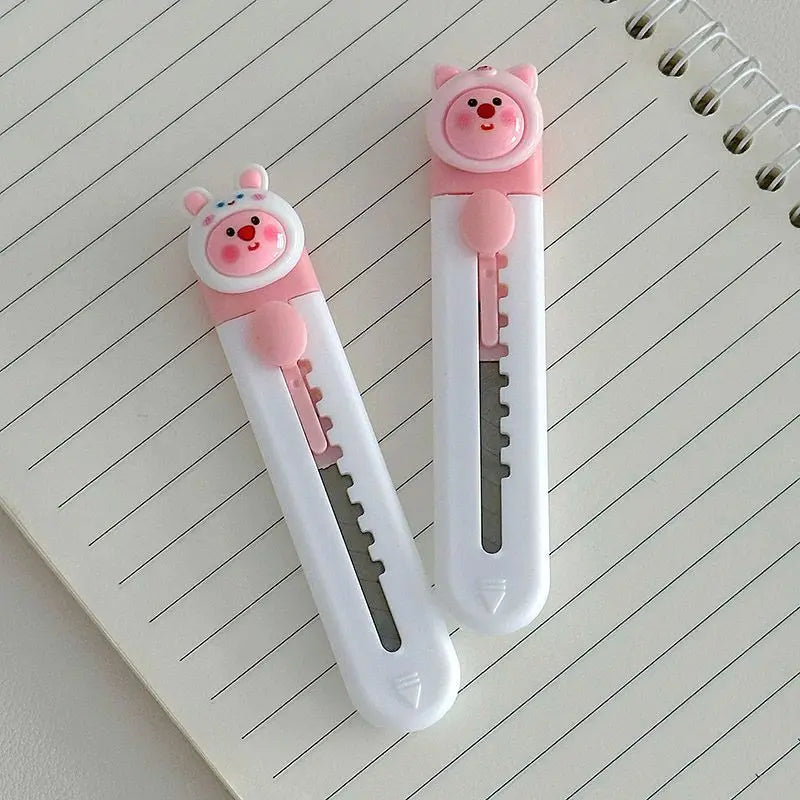 1pc Cartoon Mini Utility Knife Personalized Gift Handcrafted Cardboard Cutter Letter Opener for Students and DIY