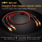 Hi-Fi Fine RCA Cable High Quality 4N OFC HIFI 2RCA-2RCA Male to Male Audio Cable Main Core Independent Shielding One Pair
