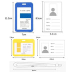 Lanyard Card Covers Women Men Work Permit Holder Credit Card Holder Neck Strap Students Kids Bus Cards Case ID Card Holder