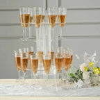 24/48Pcs Plastic Champagne Flutes Disposable Wine Glasses Reusable for Bachelorette Party Supplies Birthday Wedding Toasting 6oz