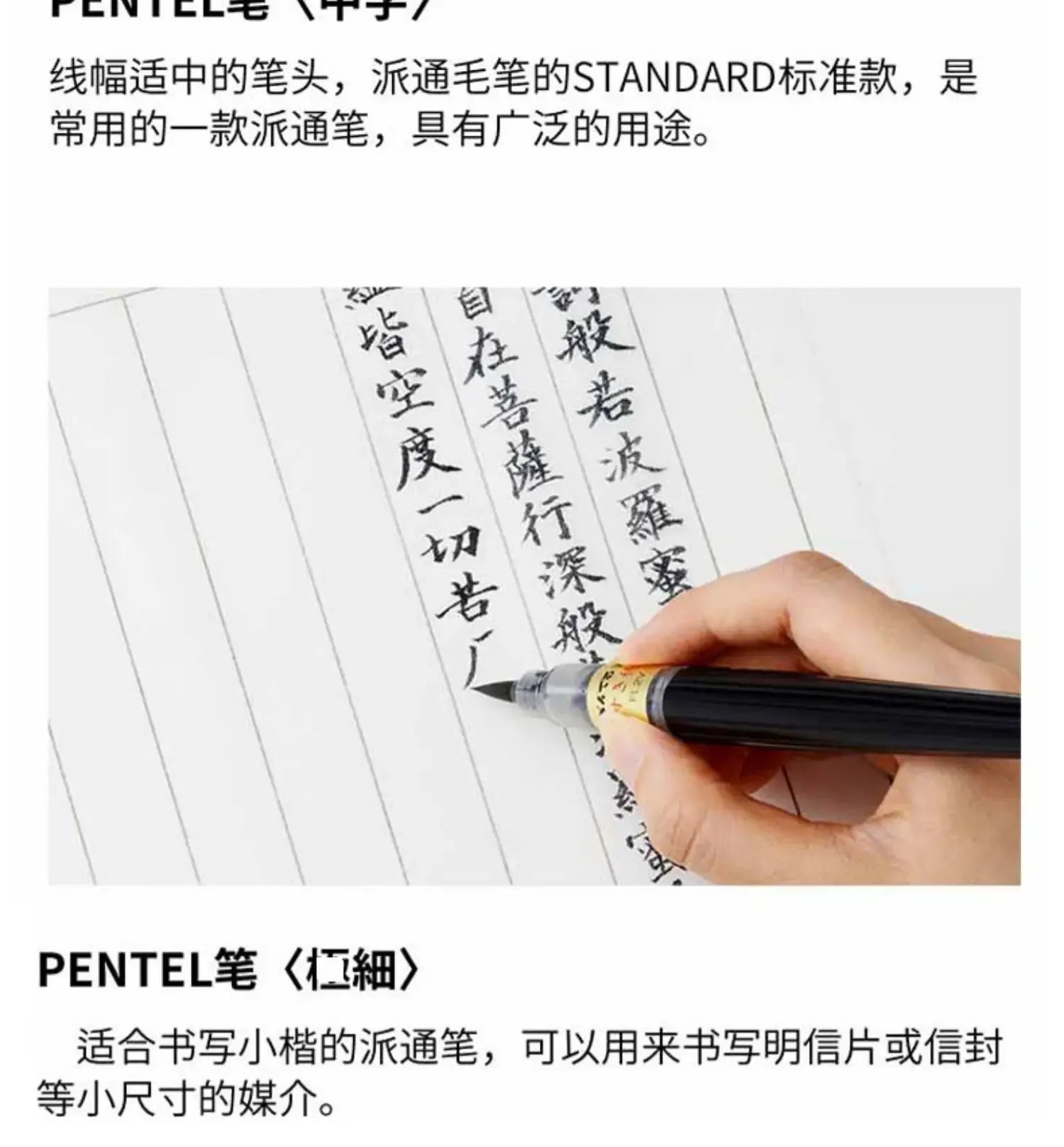 1PC Pentel Fude Brush Pen in Bister Pack ,Nylon Polypropylene Calligraphy Pen Chinese Painting Craft Supplies XFL2F