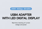 Hagibis LED Display 240W USB C Adapter Type C to USB C USB4 Connector 40Gbps 8K@60Hz for Thunderbolt 4/3 iPhone 15/16/17 Macbook