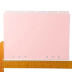 6 PCS Planner 6 PCS Binder Divider A5 Plastic Index Page Tabs Pink 6 Ring Binder Index Dividers Home