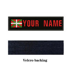 Basque Flag 10X2.5cm Embroidery Custom Name Text Patch Stripes Badge Iron On Or  Patches