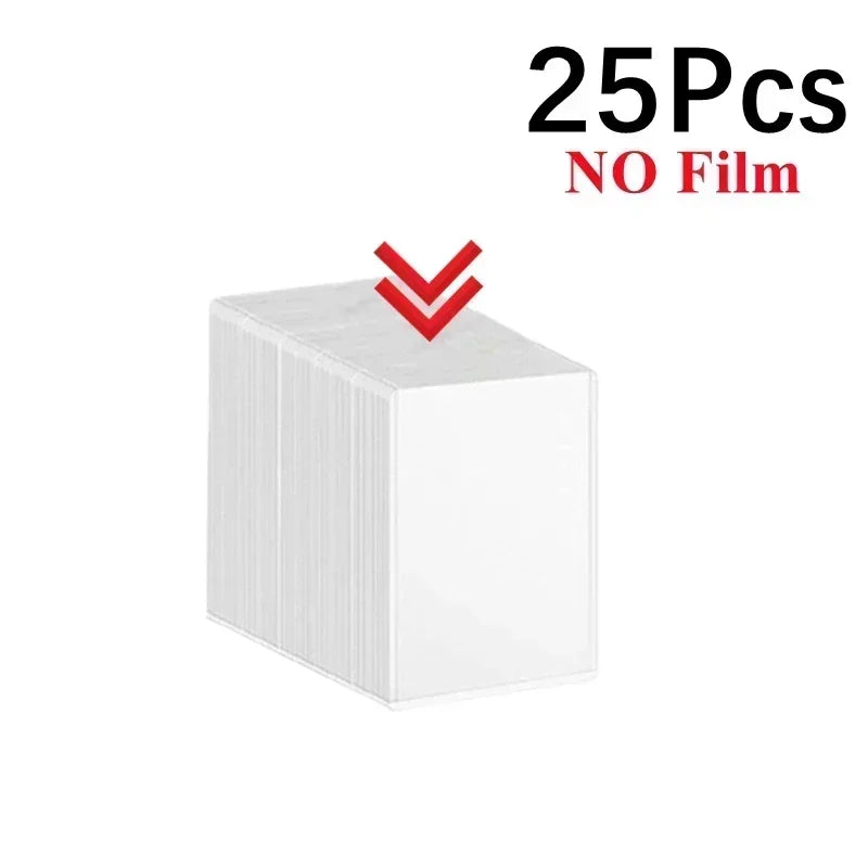 50/1Pcs Transparent Card Sleeve with Protective Film Clear Card Holder Idol Photo Game Baseball Card Holders Cover 35PT 3"x4"