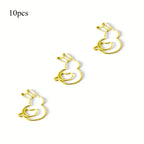 10pcs Adorable Rabbit Heart-Shaped Paper Clip Bookmarks - Perfect for Students, Bookmark Organizer, and DIY Craft Projects