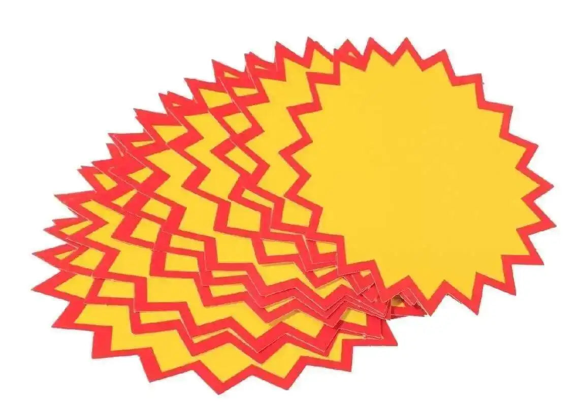 Burst Sign With Mid Flap Shelf Data Channel Pvc Star Pricecard Split Bursts Price Tag Card Pop Advertising Promotion Ticket