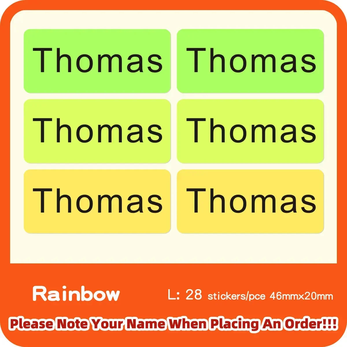 Multi Size Name Sticker Personlized First Name Waterproof Tag Custom Labels for Children Personal Scrapbook Kids School Label