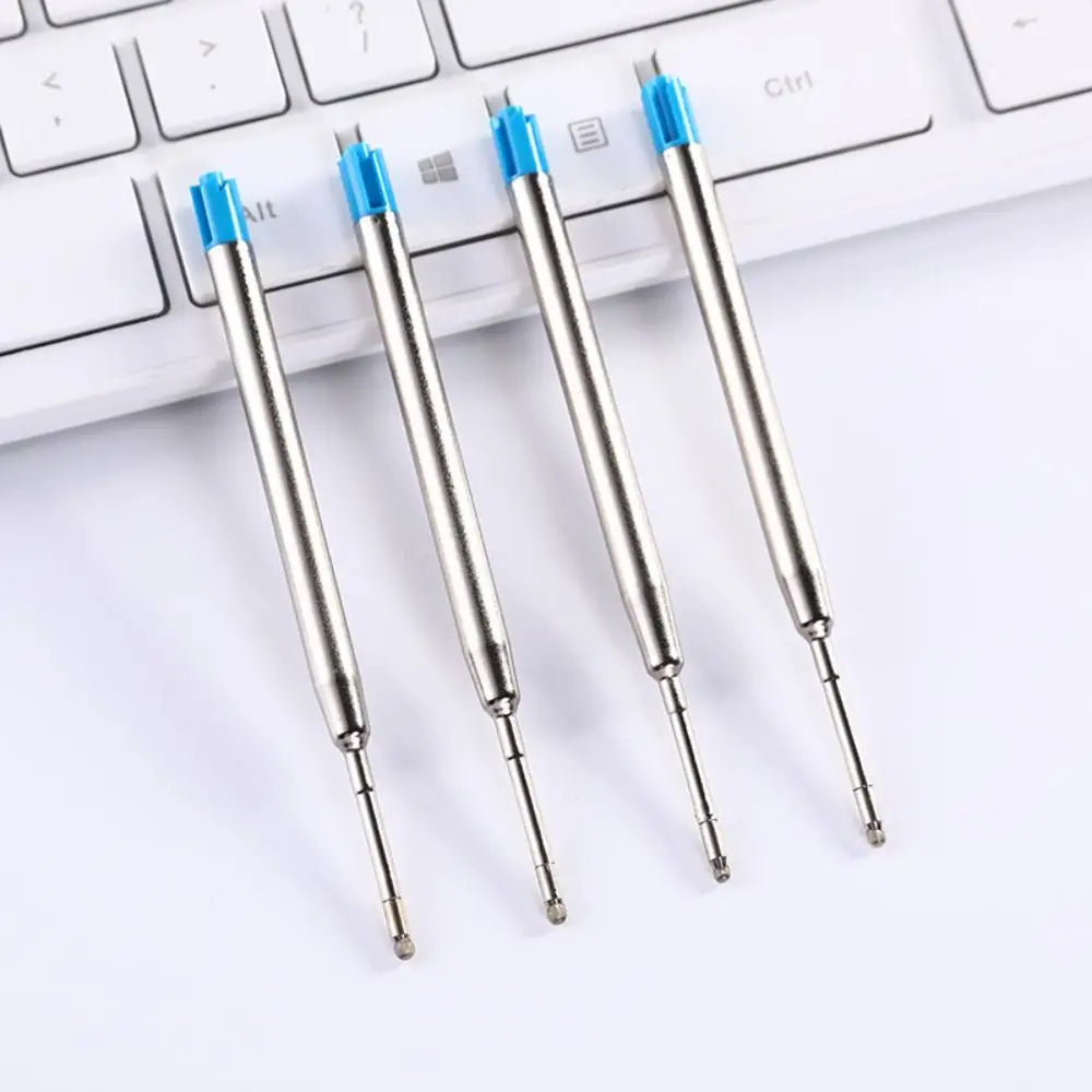 Metal Ballpoint Pen Press Tyle Business Fountain Pen with Blue/Black Ink Refill Students Gift Neutral Pen School Office Supplies