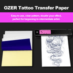 OZER 50 Sheets Tattoo Transfer Paper A4 Size, Thermal Copier Template Paper for Thermal Copier Template Paper for Tattoo Artist