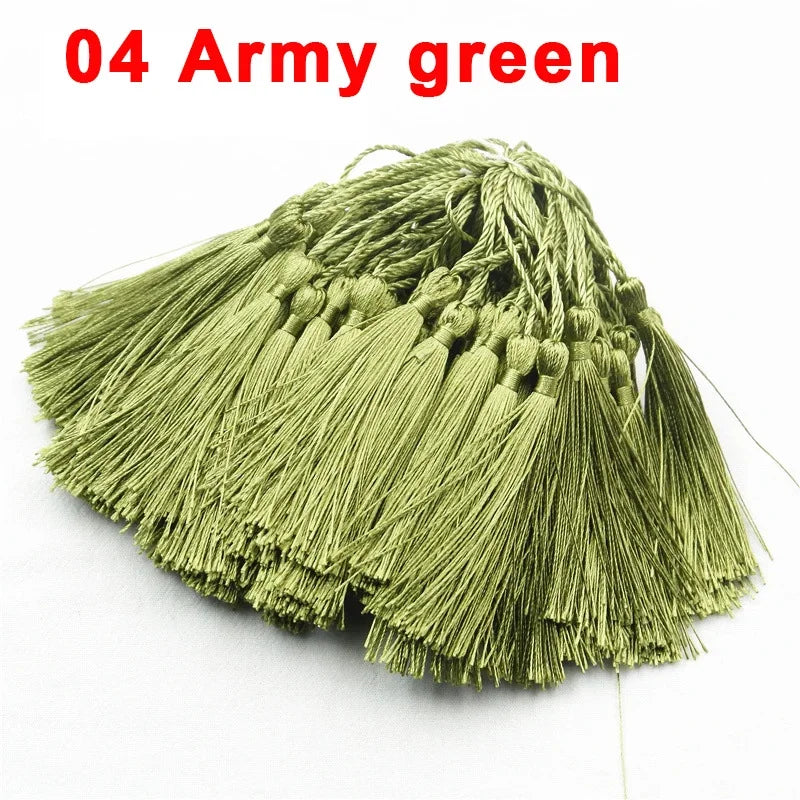 100pcs/lot 13cm Tassel Silk Fringe Silky Floss Bookmark Tassels Mini Tassels For DIY Craft Jewelry Making Souvenir Bookmarks