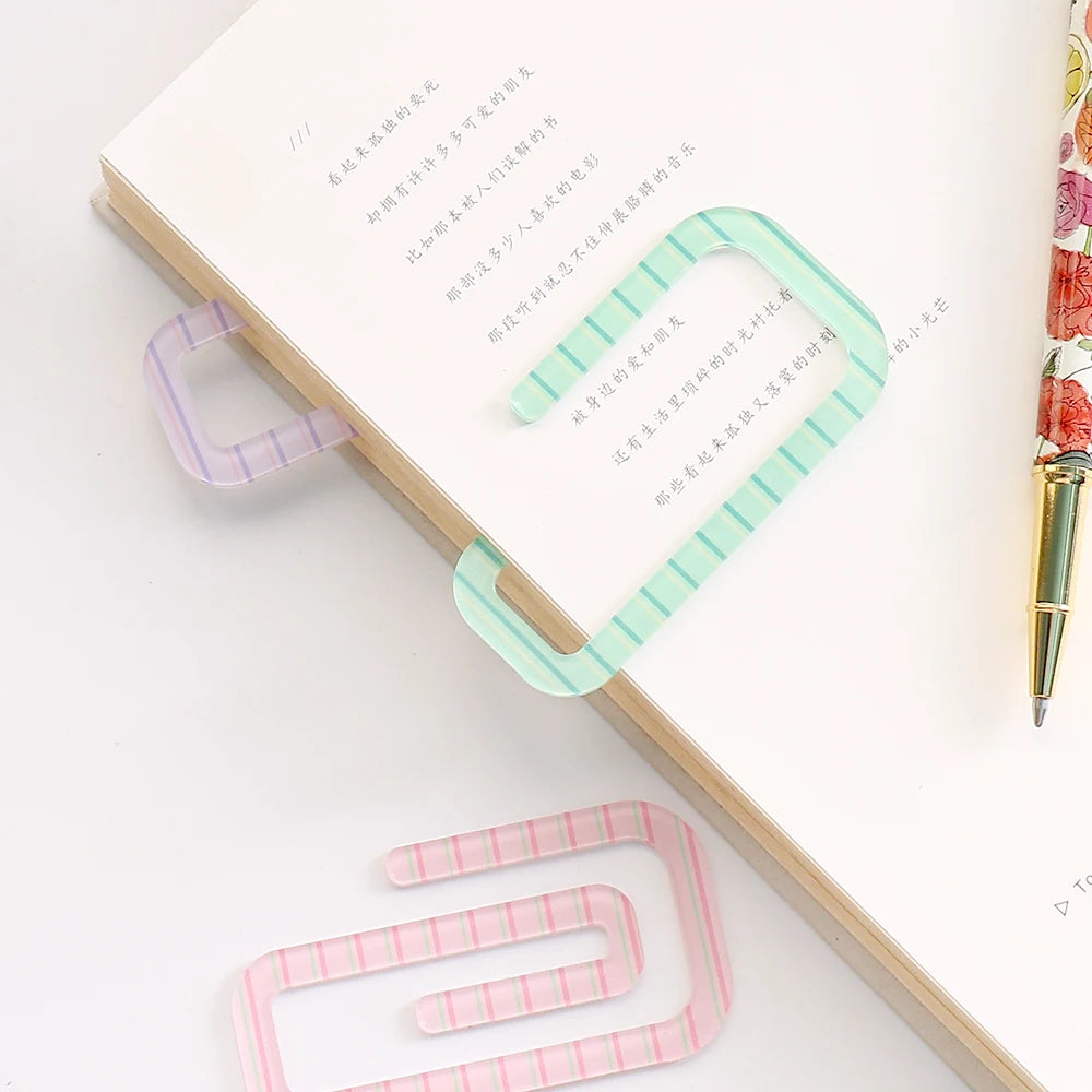 4pcs/lot Kawaii macarons Paper Clip Decorative Bookmark Binder File Clips School Office Stationery Accessories