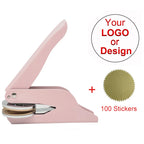 Embosser Stamp Customized Private Logo Customization Library Book Invitation Wedding Embossing Stamp Company Paper Leather Seals
