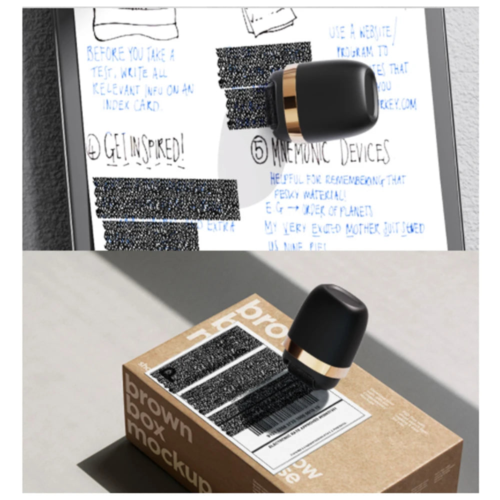 ID Protector Ink Roller Wide Identity Theft Protection Confidential Roller Signature Stamp for Data Privacy 21mm Scrolling Width