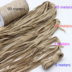 5m 10m 20m 40m 90m Elastic Elastic Band 6mm Color Sewing Household Rubber Band Elastic Band Garment Sewing Accessories