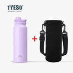 TYESO Thermos Bottle Car Insulated Flask Water Tumbler for Outdoor Sports Travel Vacuum Flasks Stainless Steel Thermal Cup